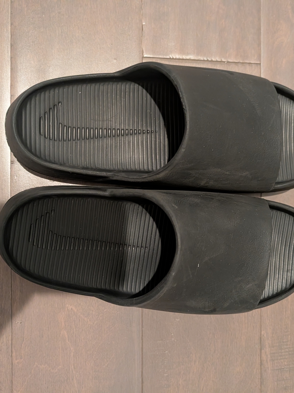 Men's Black Slide Sandals - Comfort Footbed